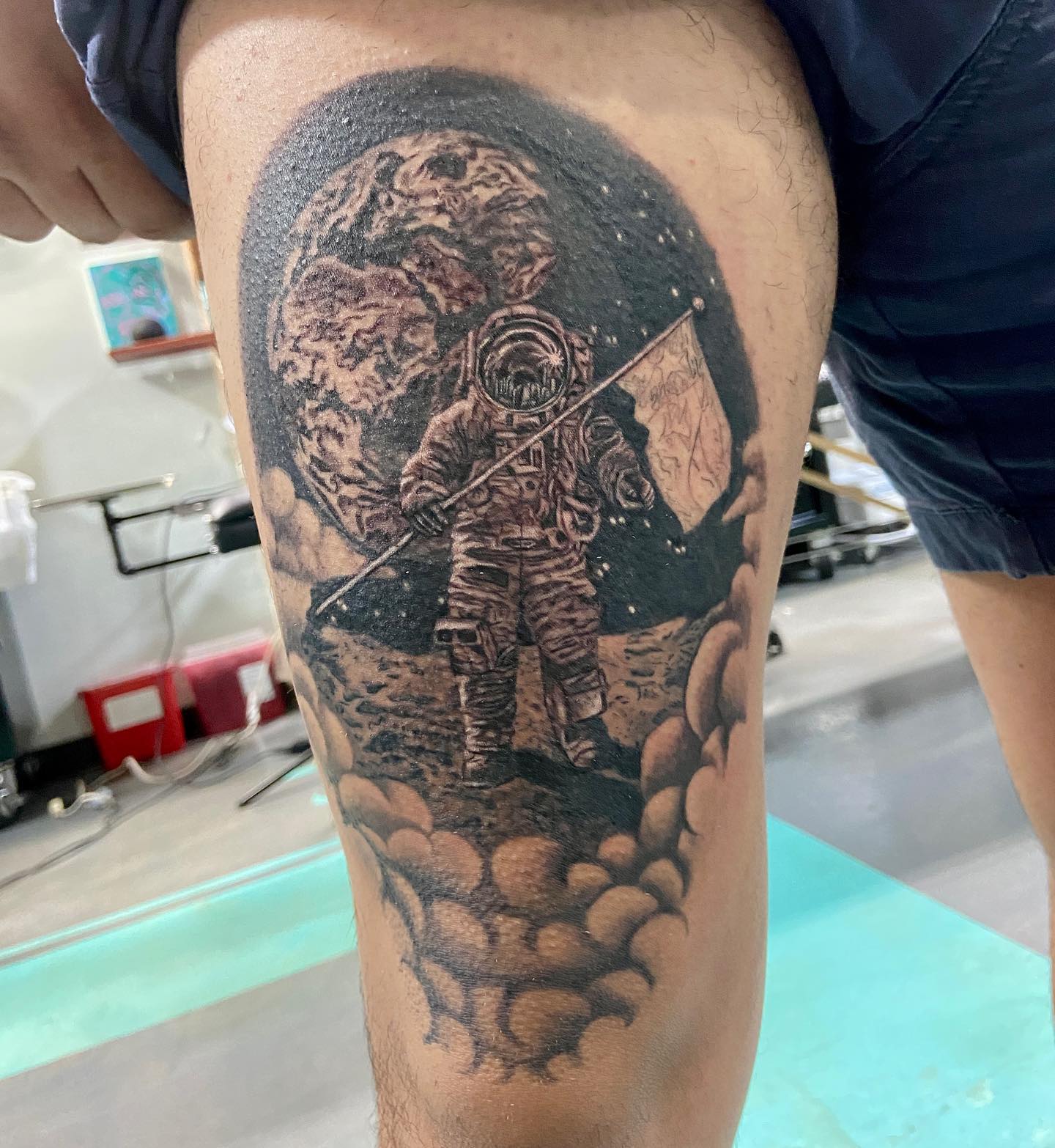 Astronaut Moon Walking Tattoo