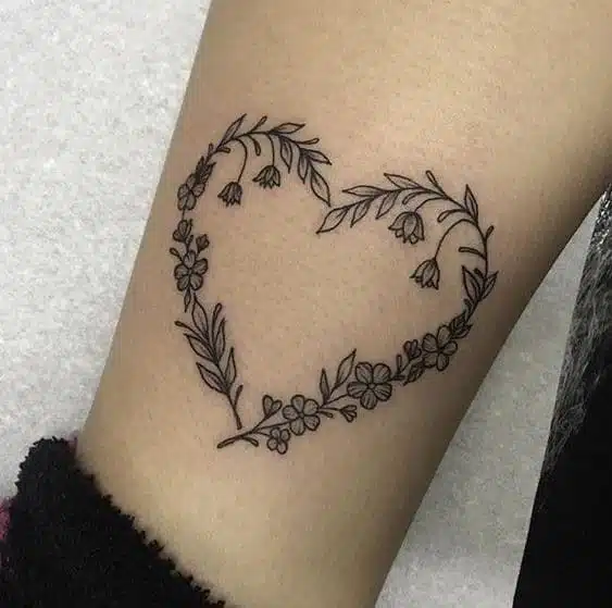 Lily of the Valley Tattoo with Heart