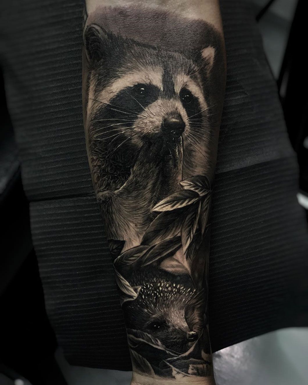 Realistic Raccoon Tattoo