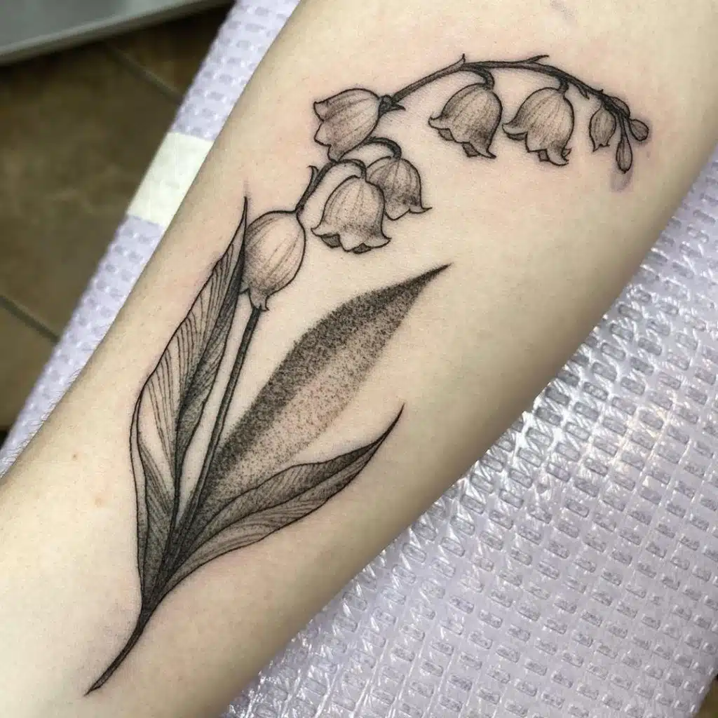 Single Lily of the Valley Tattoo
