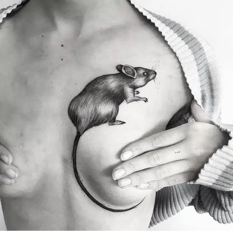 Traditional Rat Tattoo