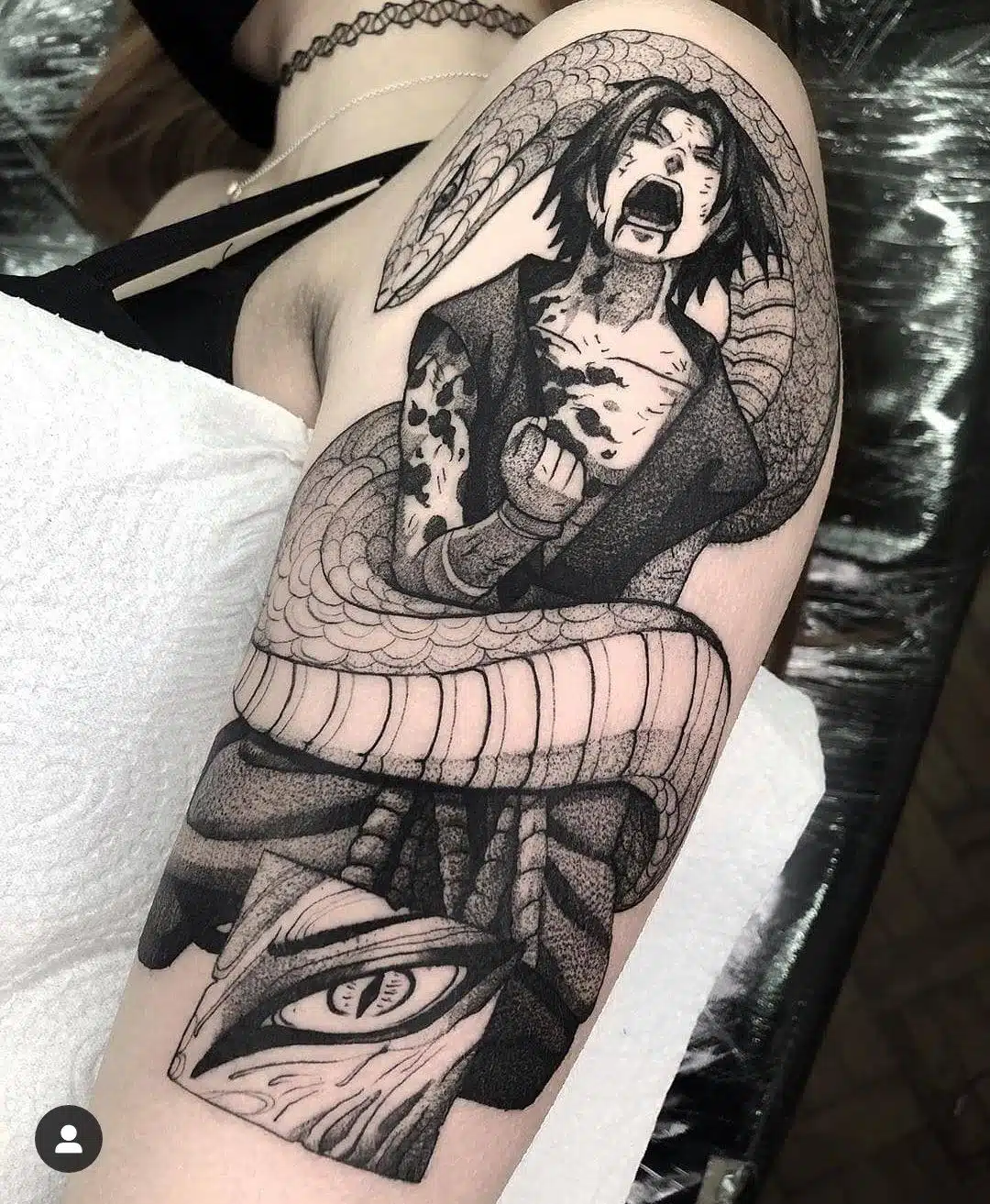 Anime arm tattoo