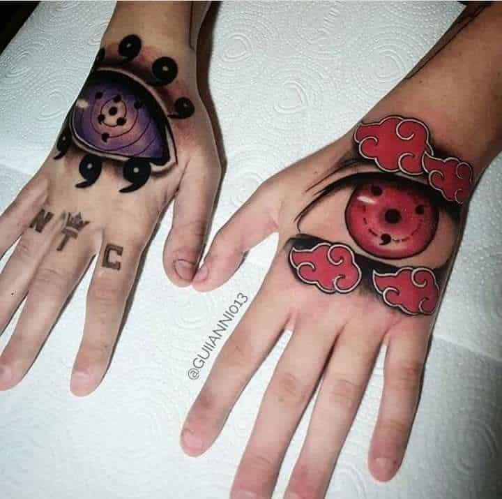 Anime hand tattoo