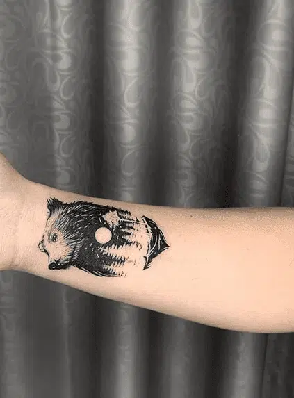 Bear wrist tattoo