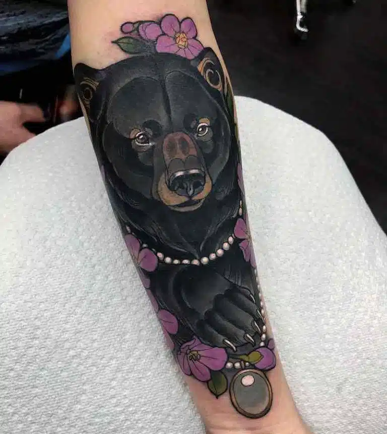 Black bear tattoo