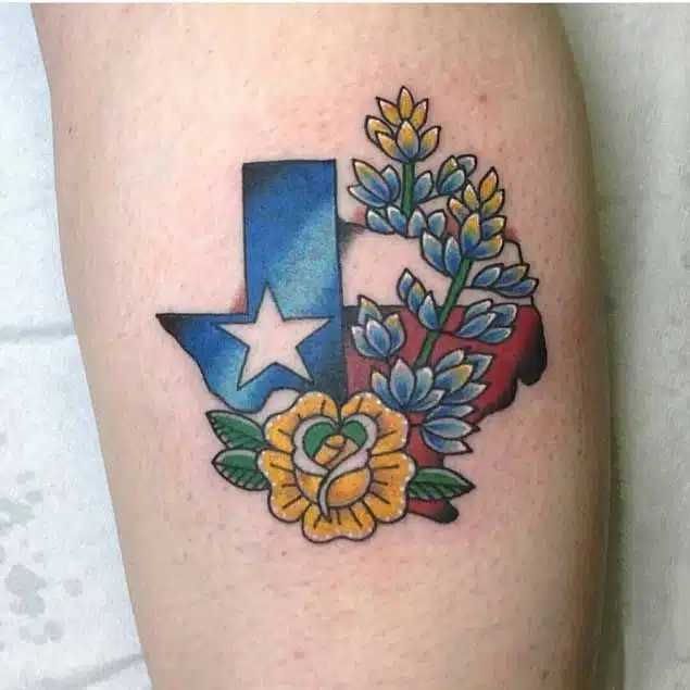 Bluebonnet texas tattoo