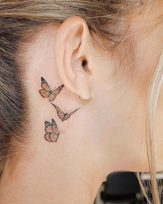 Brown Butterfly Tattoos
