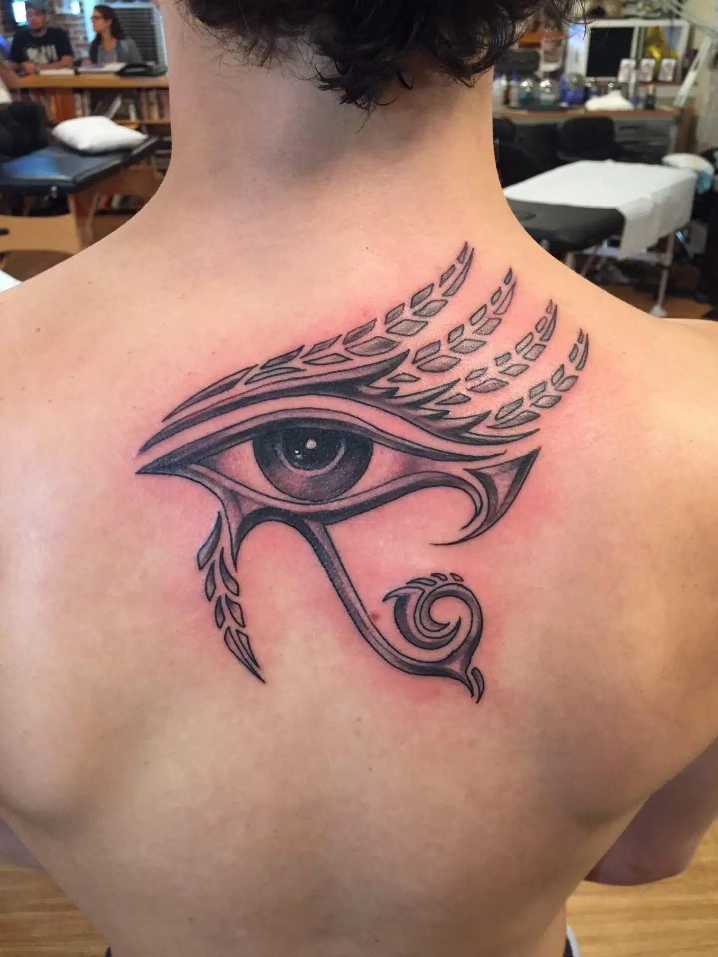 Egyptian evil eye tattoo