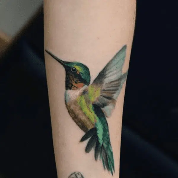 Green Hummingbird Tattoo