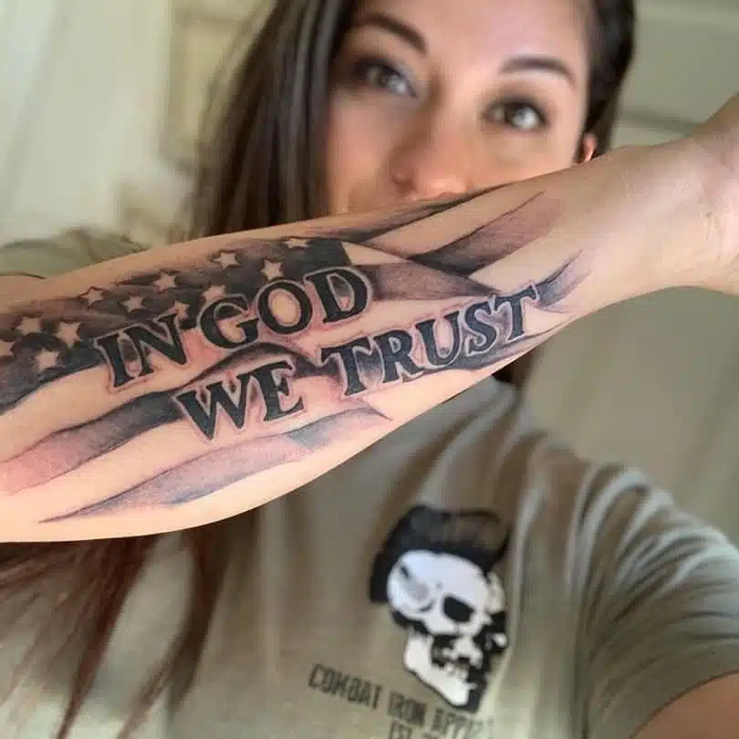 In God we trust tattoo