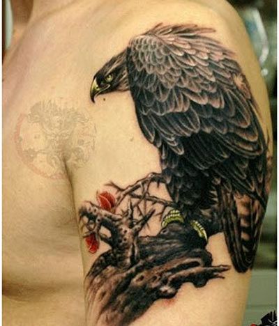 Perched Eagle Tattoo