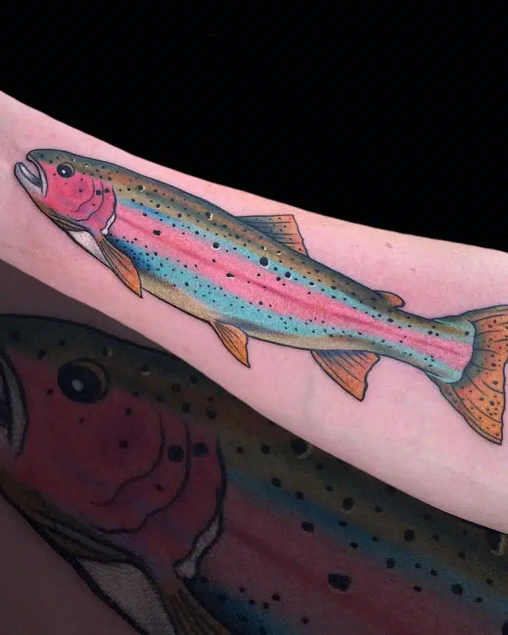 Rainbow trout tattoo