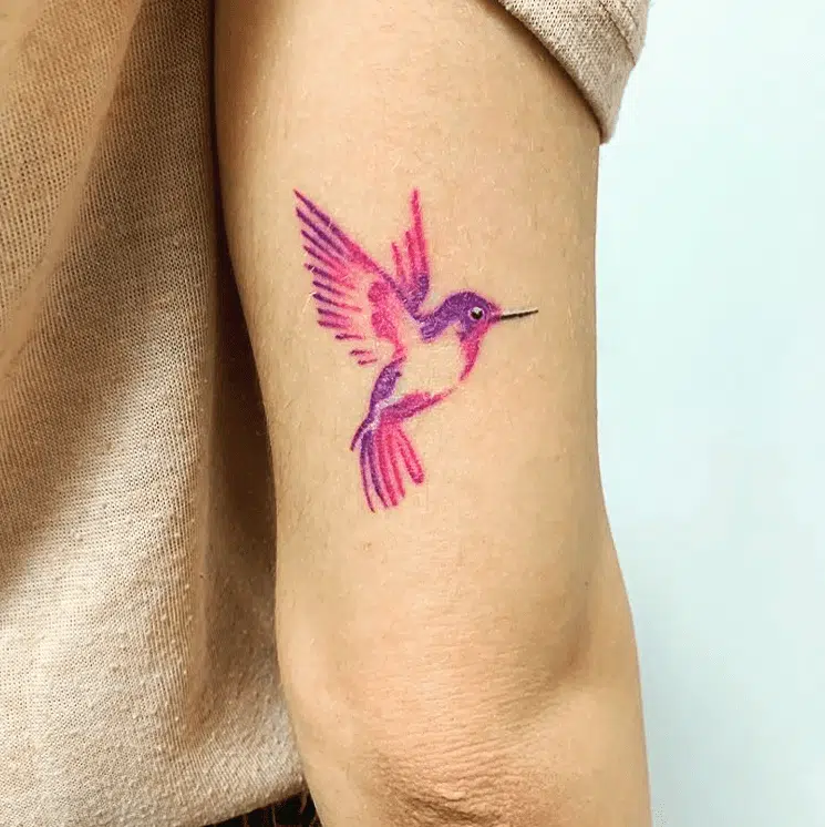 Red Hummingbird Tattoo