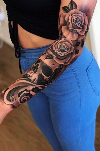 Roses hood tattoo