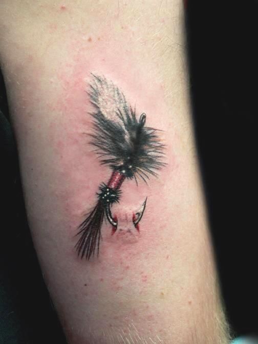 Trout fly tattoo