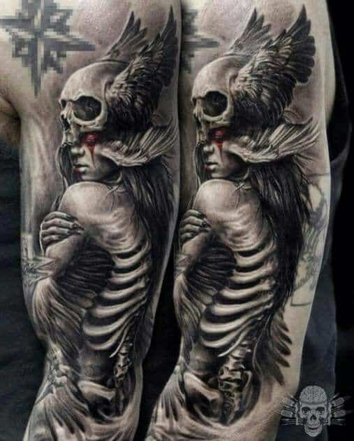 Viking angel of death tattoo