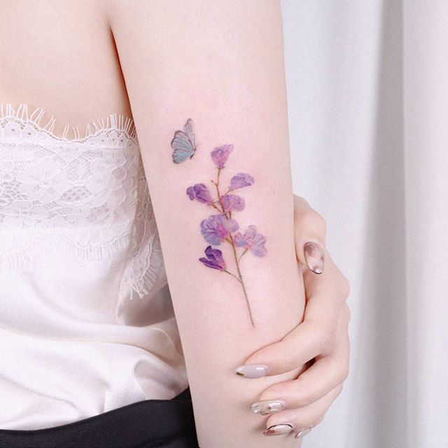 Sweet Pea Flower Tattoo Ideas & Meanings