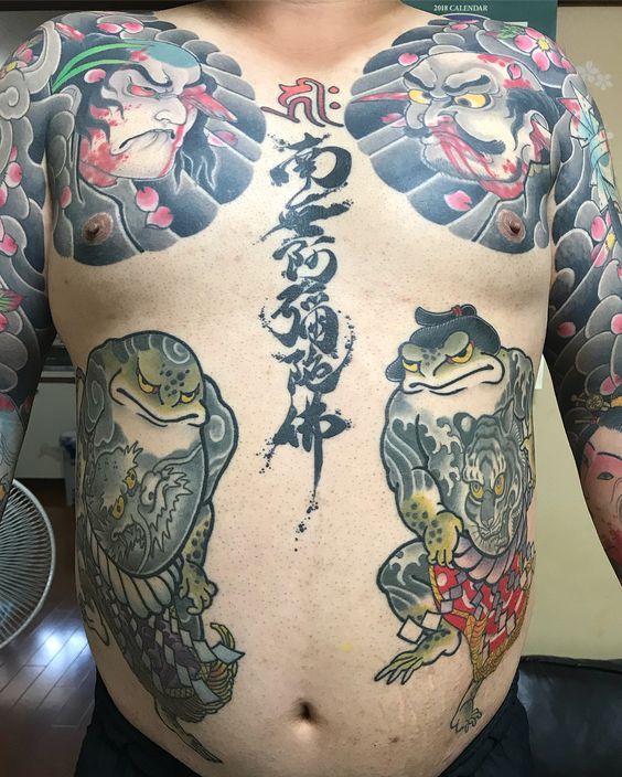 Yakuza Japanese frog tattoos