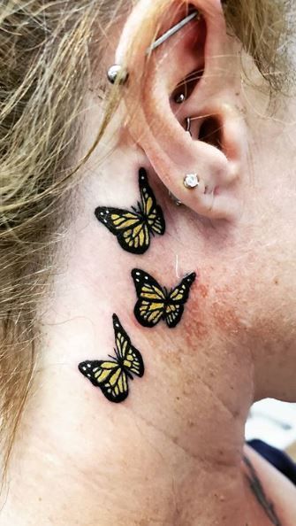 Yellow Butterfly Tattoos