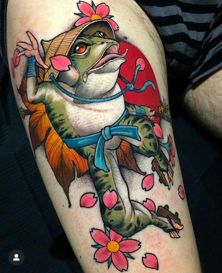 Yakuza japanese frog tattoo
