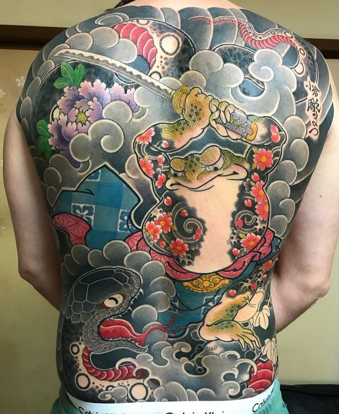 traditional japanese frog tattoo