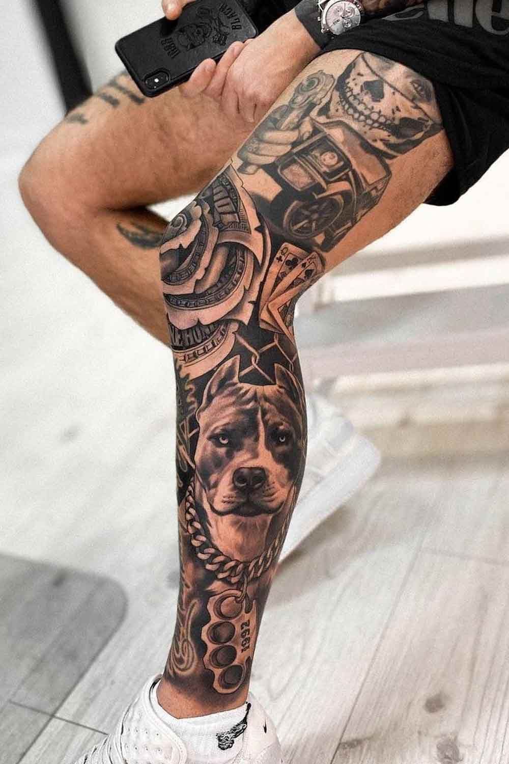 Badass leg tattoos for men