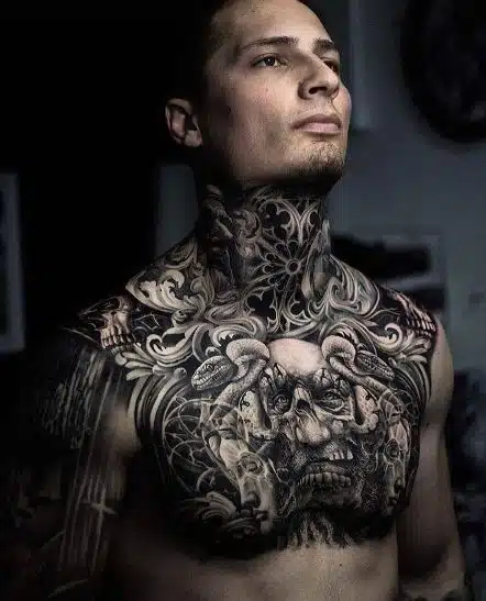 200+ Throat Tattoos For Men That Aren't Church Approved