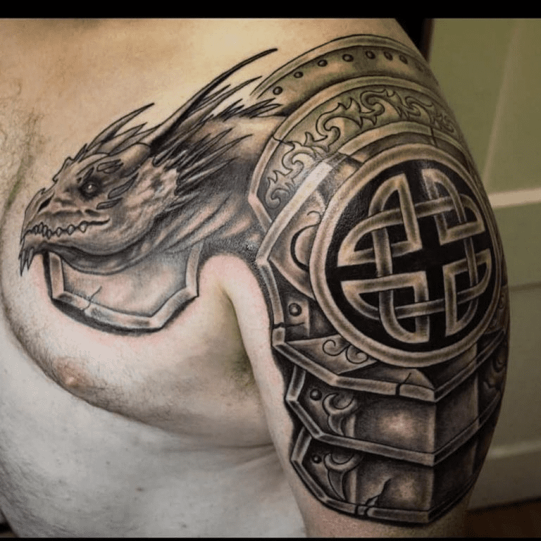Celtic dragon tattoo