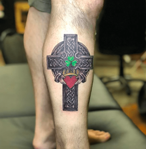 Celtic leg tattoos for men