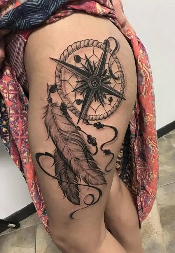 Compass Tattoo for Women