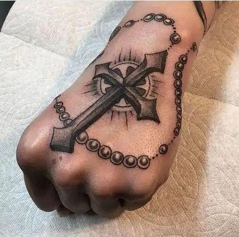 Cross Hand Tattoos for Men