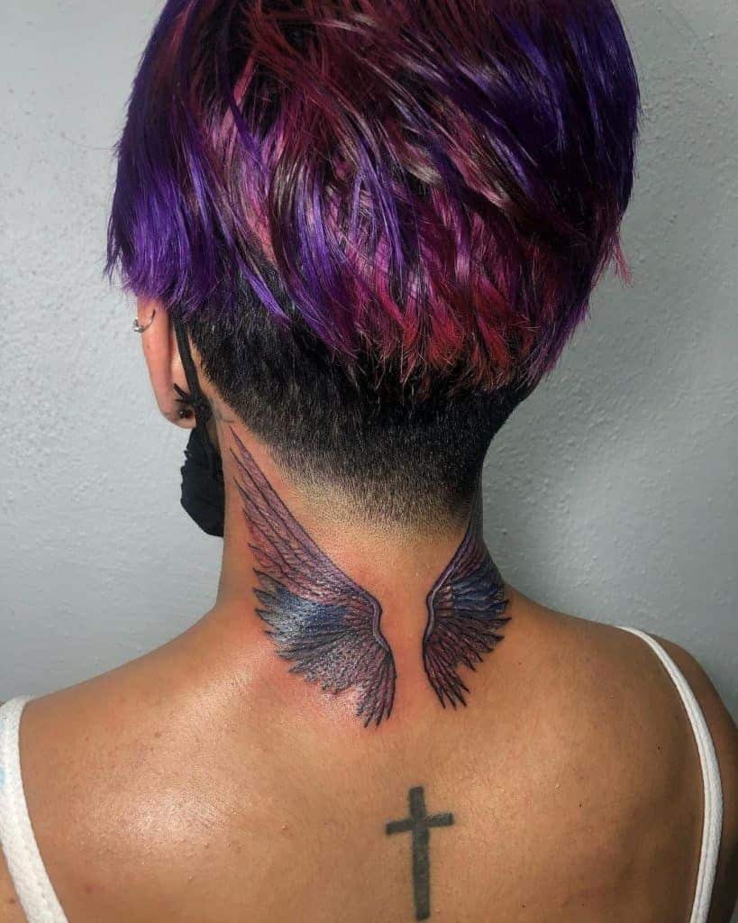 Cute neck tattoos for females
