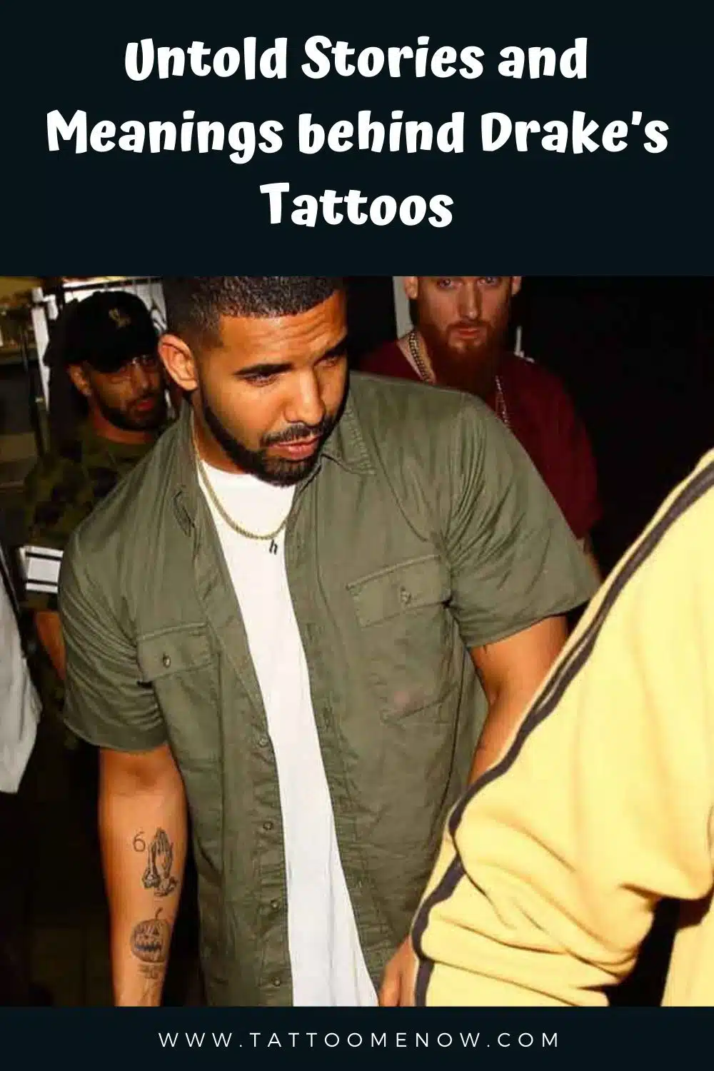 Drakes praying hands tattoo