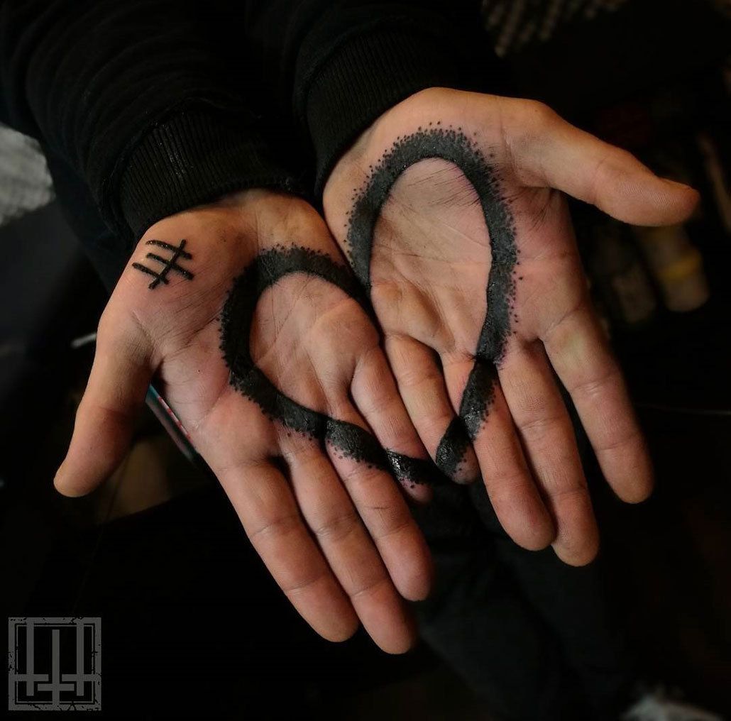Hearts Palm Tattoo