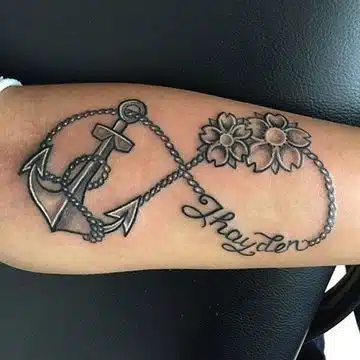 Infinity anchor tattoo