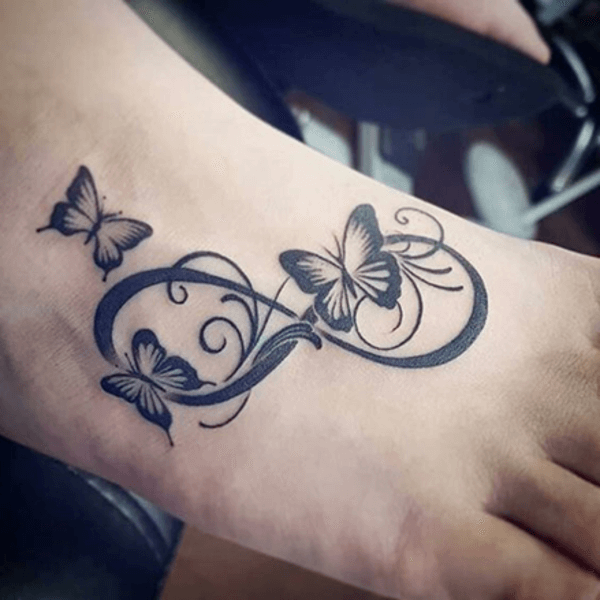Infinity butterfly tattoo