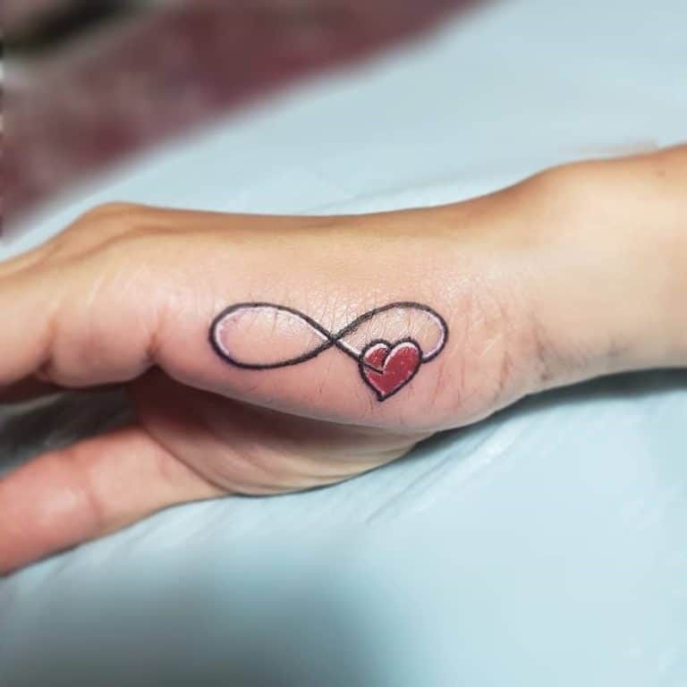 Infinity tattoo with heart