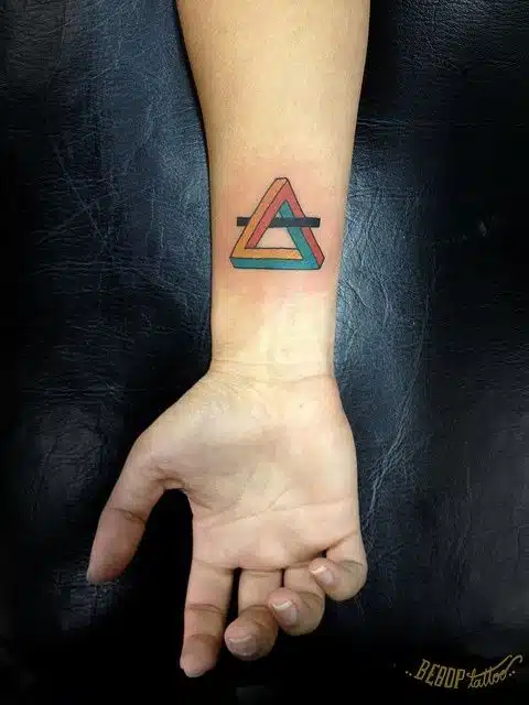Infinity triangle tattoo