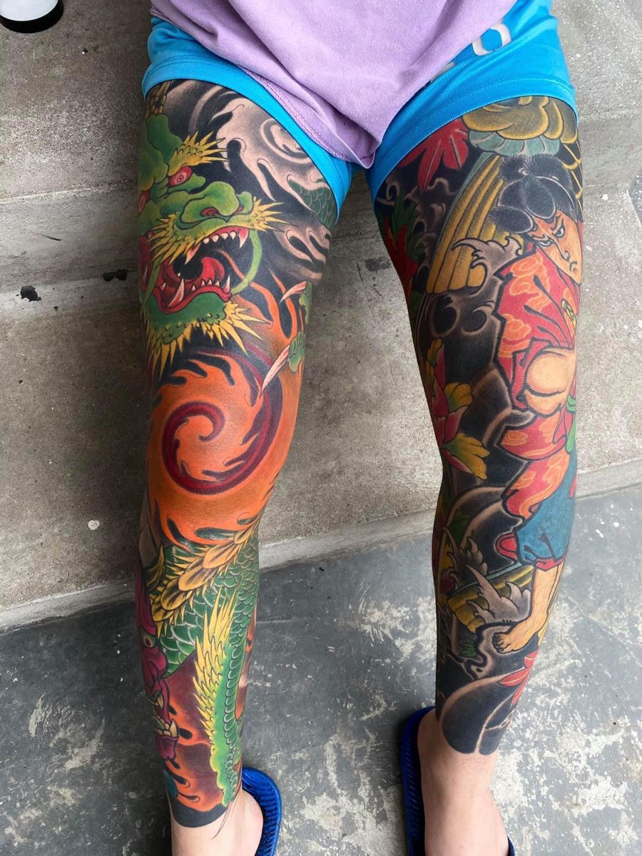 Mens full leg tattoos