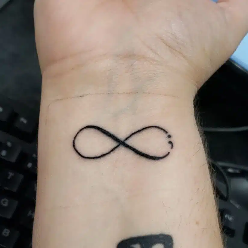 Semicolon infinity tattoo
