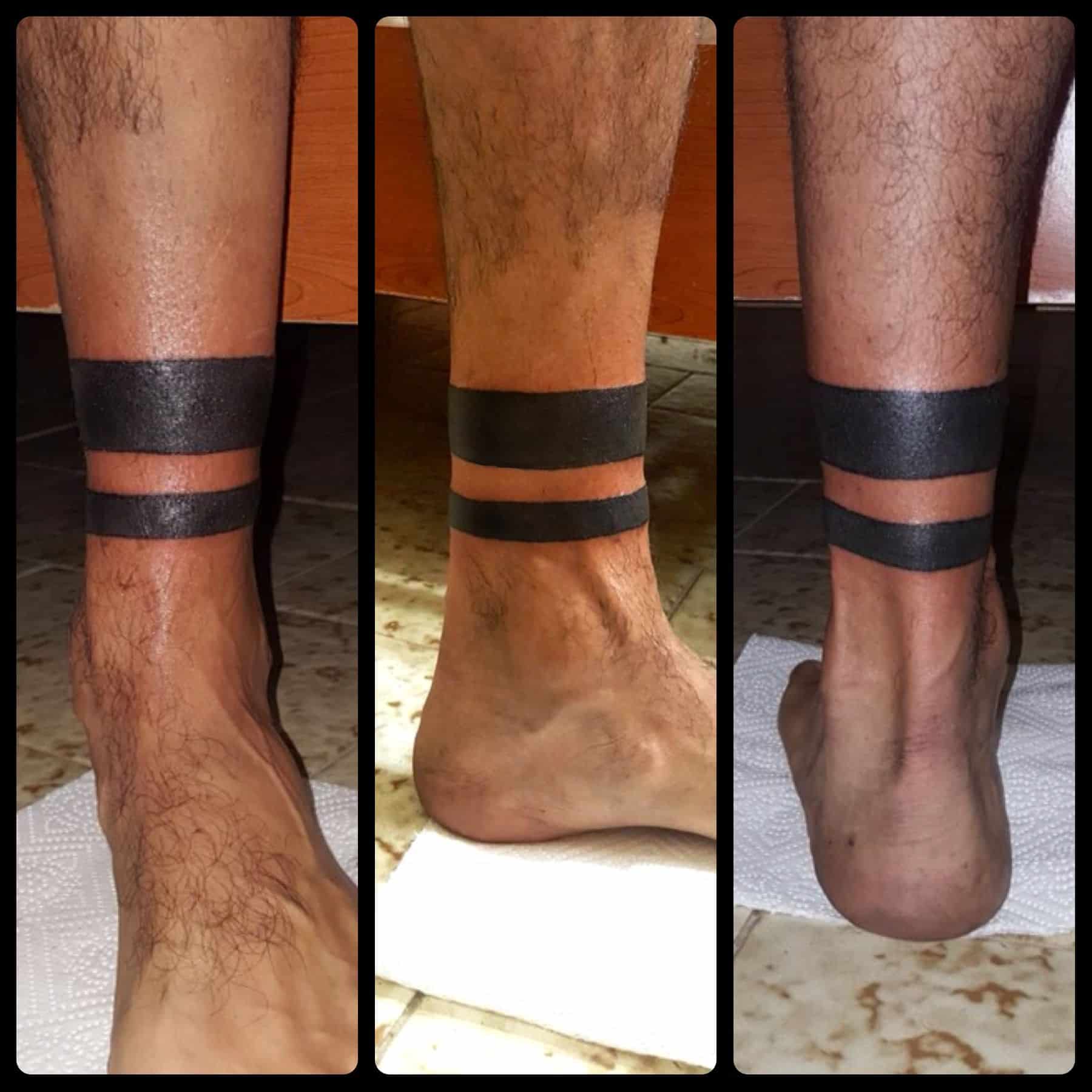 Simple leg tattoos for men
