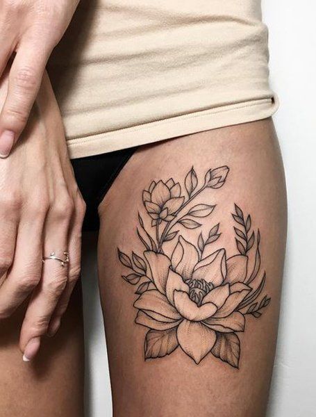 Women Lotus Flower Tattoo