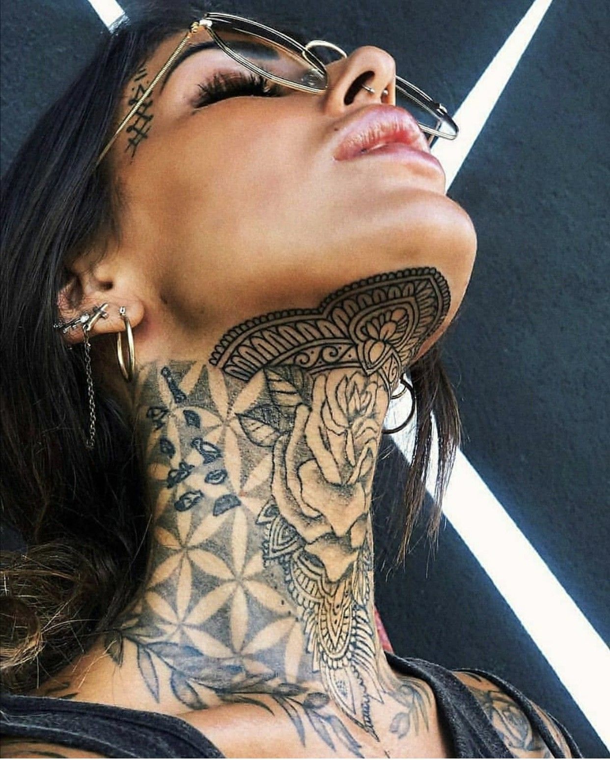 Top 79 Best Throat Tattoos Ideas - [2021 Inspiration Guide] | Throat tattoo,  Back of neck tattoo men, Geometric throat tattoo