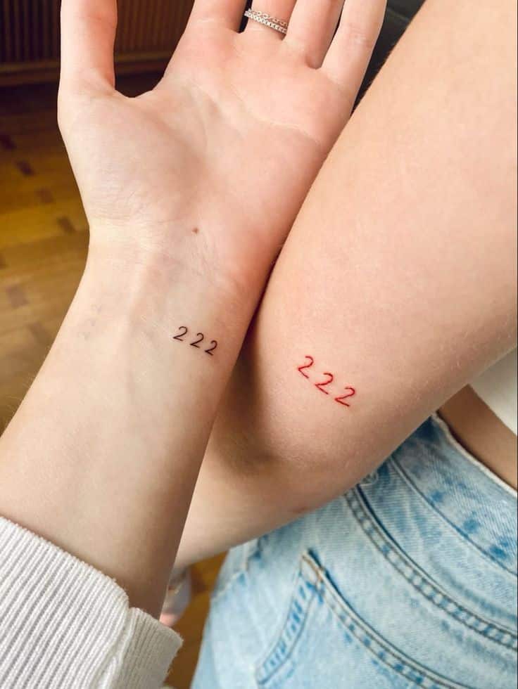 New tattoos waterproof female Arabic Numbers 0-9 a variety of fonts free  combination tattoo