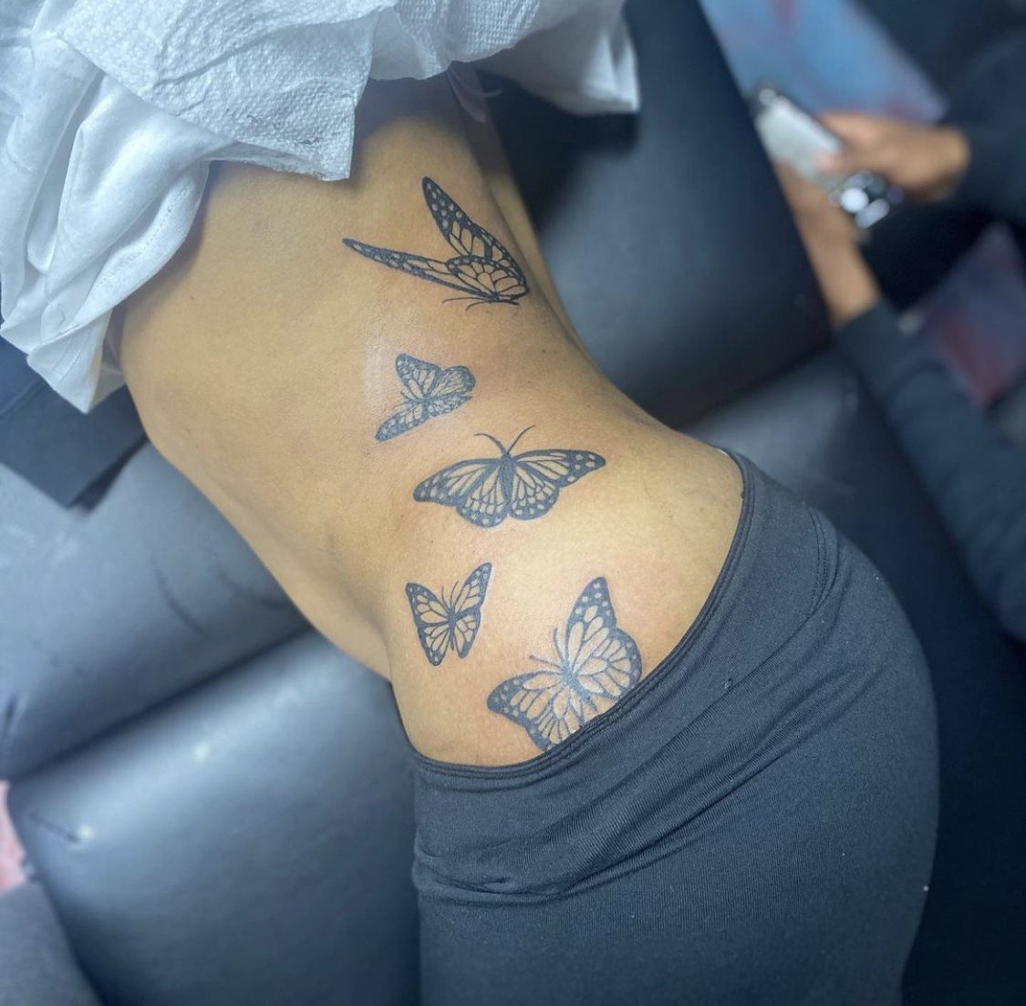 Butterfly hip tattoos