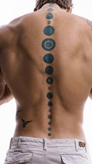 Geometric Spine Tattoo Designs