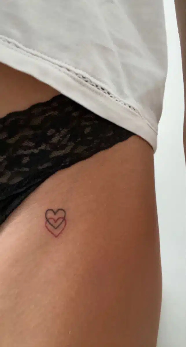 Heart hip tattoos