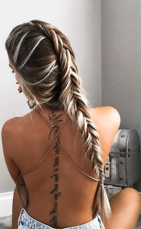 Quotes spine tattoo for women