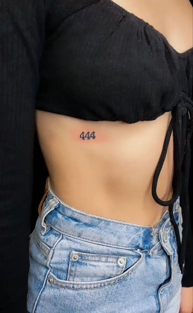 ribs angel number tattoo