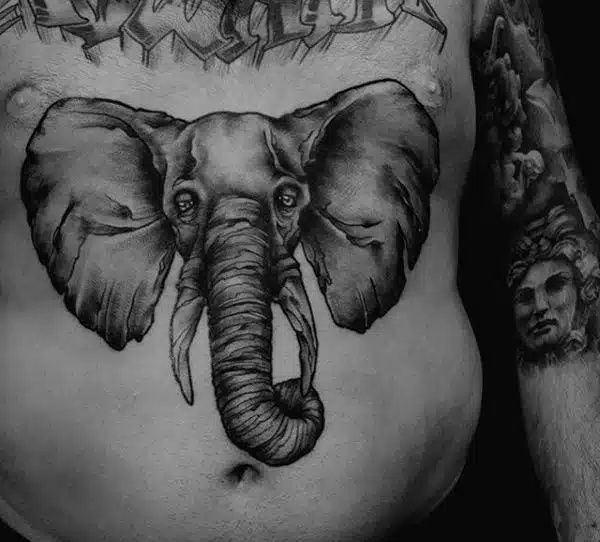 Fat Stomach Tattoos for Men